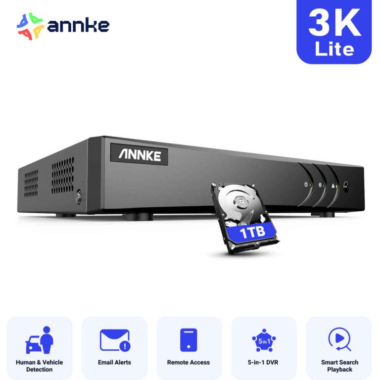 Clear 3K Lite recording for reliable property monitoring Works with TVI, AHD, CVI, CVBS and IP cameras Smart human and vehicle detection reduces false alerts