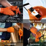 Heavy Duty Orange Nitrile Gloves 8 Mil Disposable - Image 5