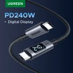 UGREEN Digital Display Screen USB-C Cable 240W PD3.1 Type-C Cord